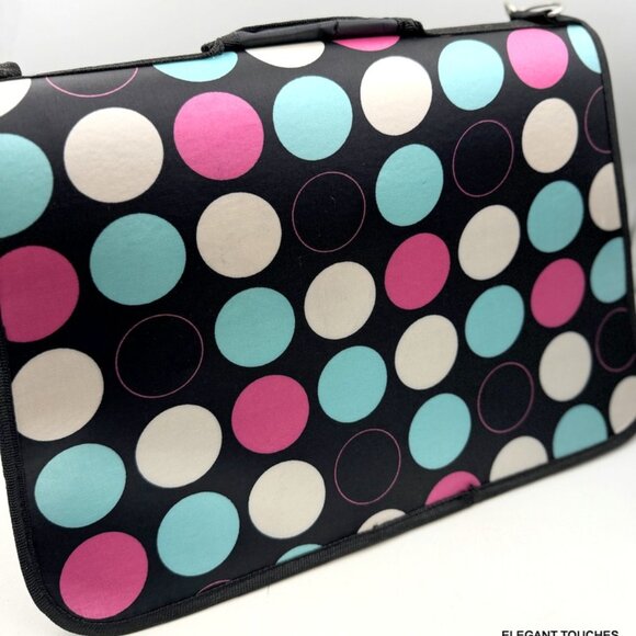 Dog Cat Carrier Polka Dot Soft Sided Pets Portable Folding Polyester Bag - Picture 4 of 13